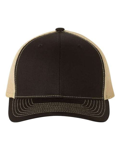 Richardson Black/ Vegas Gold / OSFM Richardson 112 Snapback Trucker Cap