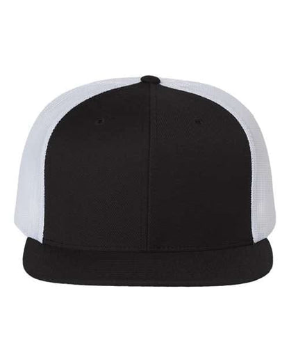 Richardson Black/ White / Adjustable Richardson 511 Wool Blend Flat Bill Trucker Cap