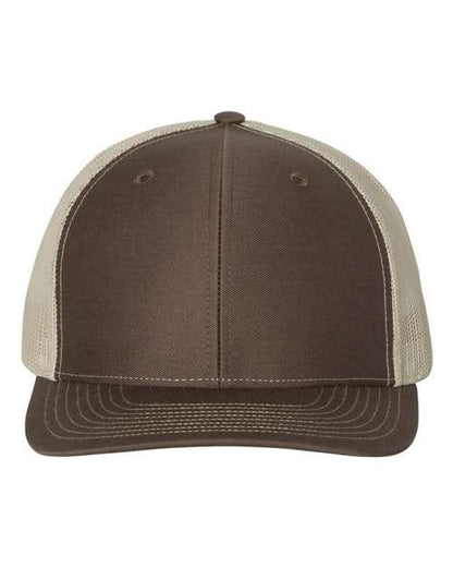 Richardson Brown/ Khaki / OSFM Richardson 112 Snapback Trucker Cap