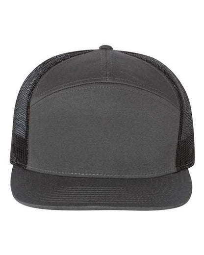 Richardson Charcoal/ Black / Adjustable Richardson 168 Seven-Panel Trucker Cap