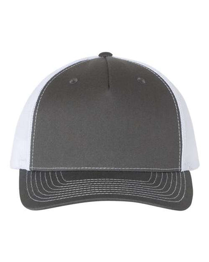 Richardson Charcoal/ White / Adjustable Richardson 112FP Five-Panel Trucker Cap