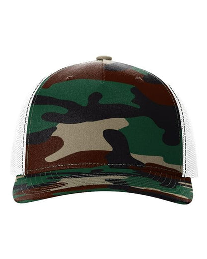 Richardson Green Camo/ White / Adjustable Richardson 112PFP Five-Panel Printed Trucker Cap