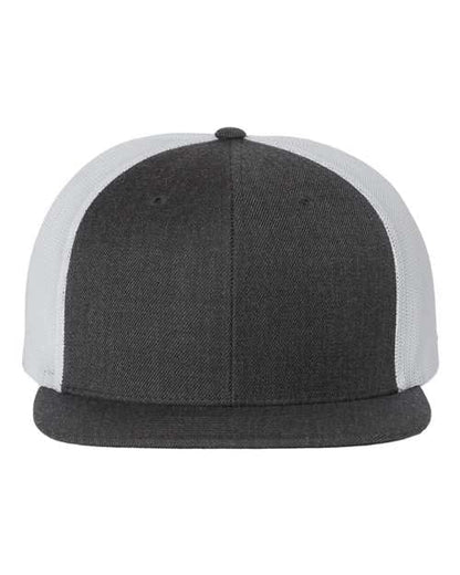 Richardson Heather Charcoal/ White / Adjustable Richardson 511 Wool Blend Flat Bill Trucker Cap