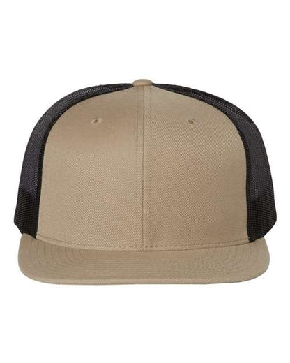 Richardson Khaki/ Black / Adjustable Richardson 511 Wool Blend Flat Bill Trucker Cap