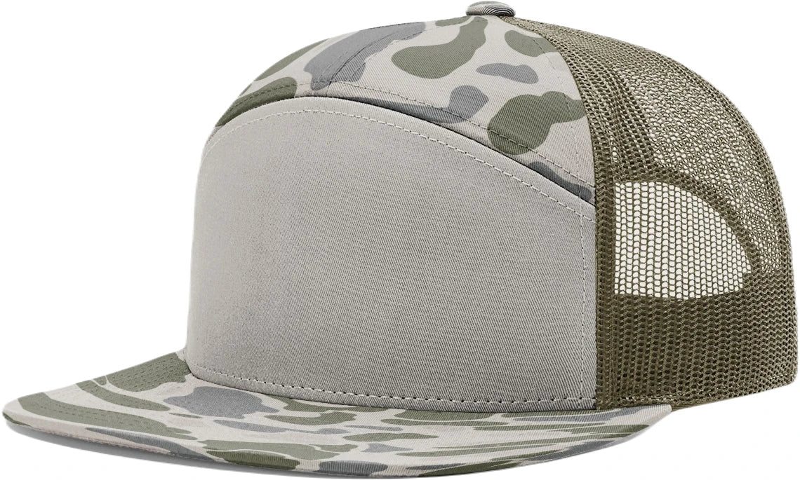 Richardson Marsh Duck Camo/Loden Richardson 168P Printed 7 Panel Trucker Hat