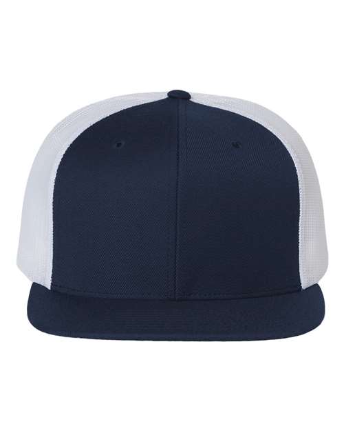 Richardson Navy/ White / Adjustable Richardson 511 Wool Blend Flat Bill Trucker Cap