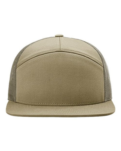 Richardson Pale Khaki/ Loden Green / Adjustable Richardson 168 Seven-Panel Trucker Cap