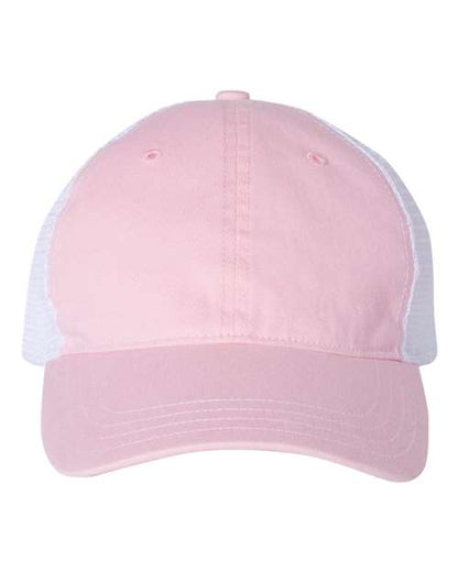 Richardson Pink/ White / Adjustable Richardson 111 Garment-Washed Trucker Cap