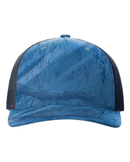 Richardson Realtree Fishing Light Blue/ Navy / Adjustable Richardson 112PFP Five-Panel Printed Trucker Cap