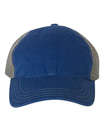 Richardson Royal/ Charcoal / Adjustable Richardson 111 Garment-Washed Trucker Cap
