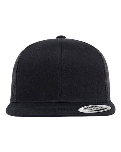 YP Classics Black / Adjustable Retro High Profile Trucker Cap