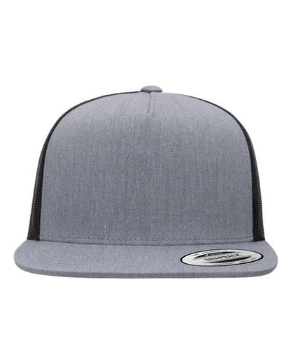 YP Classics Heather/ Black / Adjustable Five-Panel Classic Trucker Cap