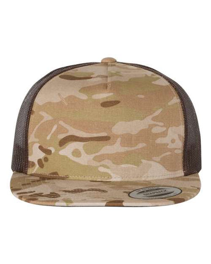 YP Classics Multicam Arid/ Brown / Adjustable Five-Panel Classic Trucker Cap