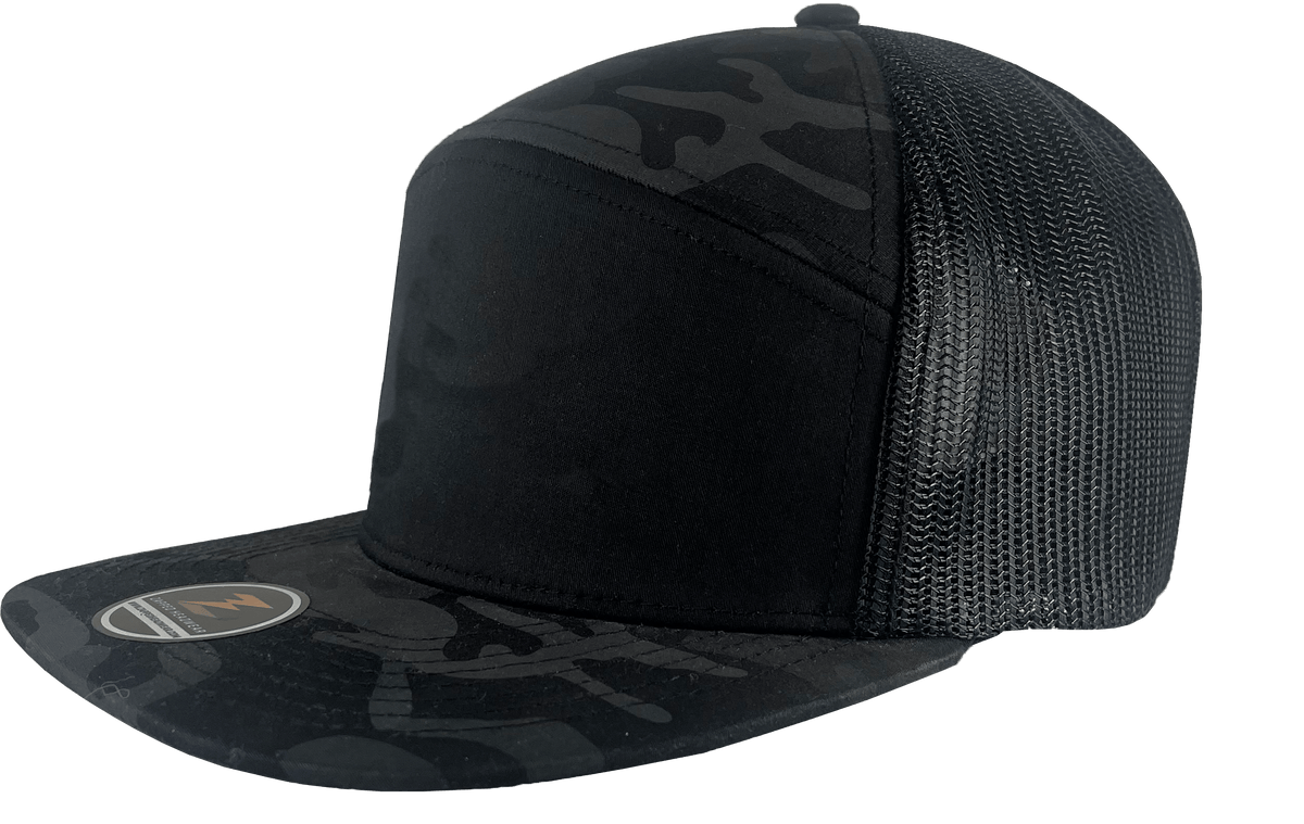 Zapped Headwear Black Camo Front Zapped Cobra