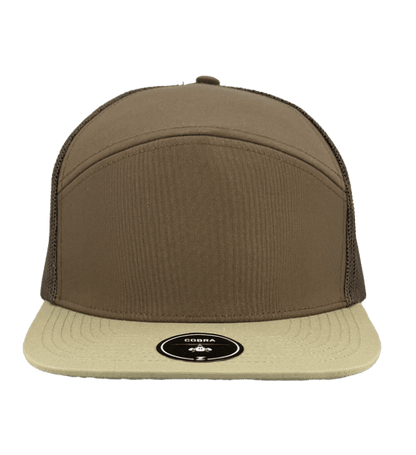 Zapped Headwear Brown Khaki Front Zapped Cobra