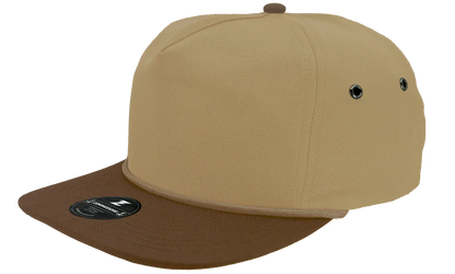 Zapped Headwear Khaki - Brown bill - Khaki rope Zapped Commodore
