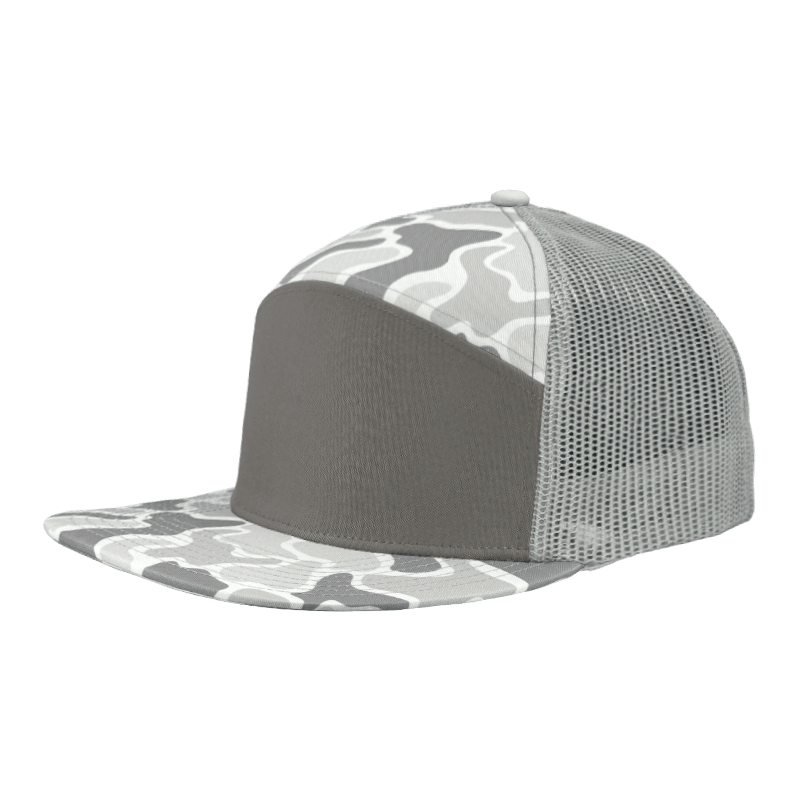 Zapped Headwear white camo grey front Zapped Cobra